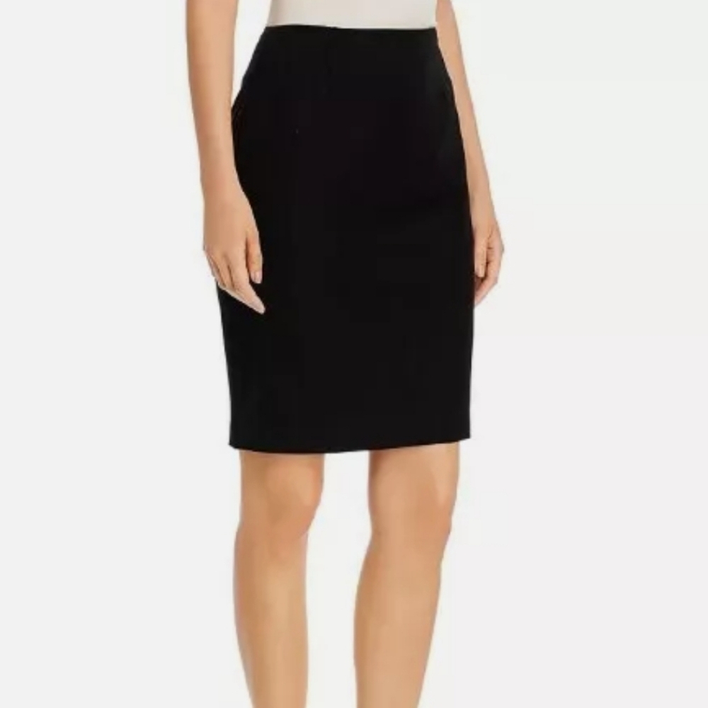 St. John Evening Black Pencil Skirt